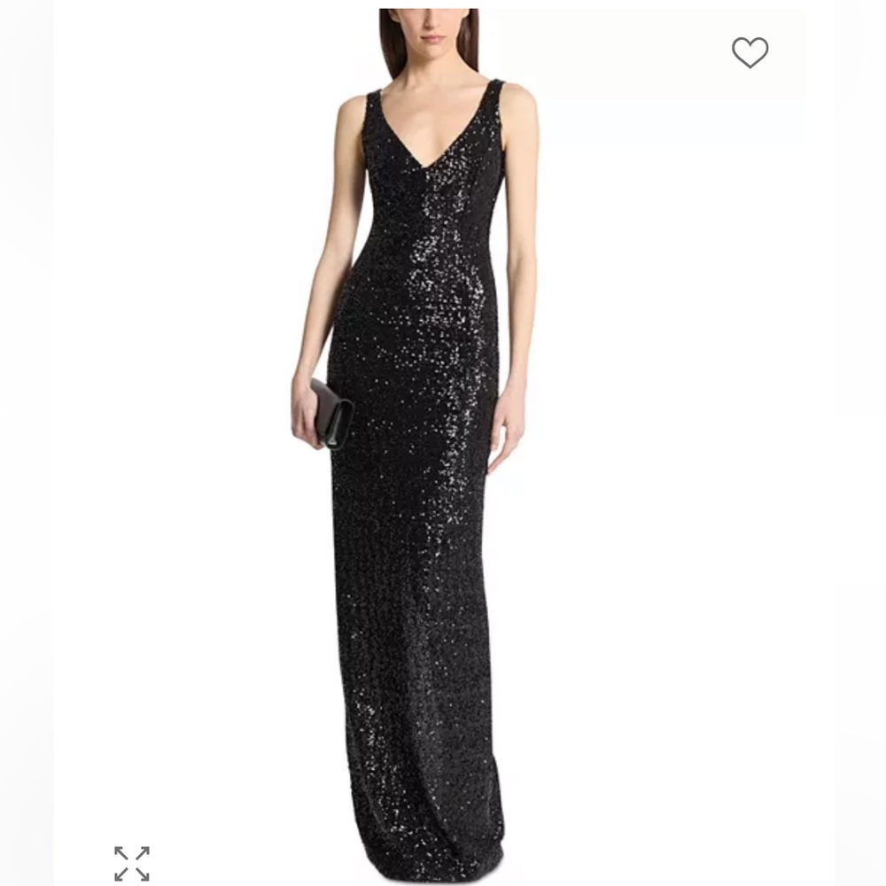 Michael Kors Collection Black Sequined Evening Gown $3450 - Size 12